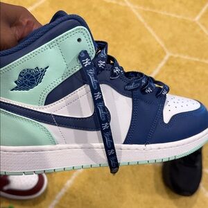 Jordan Kids Sneakers Blue and Mint